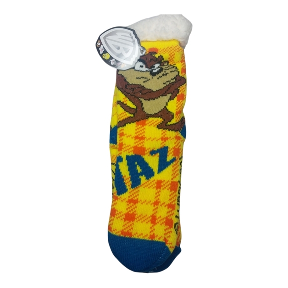 🥳 Free with Purchase- Tasmanian Devil Looney Sherpa Lined Slipper Socks - Picture 2 of 7